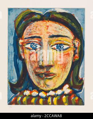 Tête de femme n. 1. Ritratto di Dora Maar. Museo: COLLEZIONE PRIVATA. Autore: PABLO PICASSO. Foto Stock