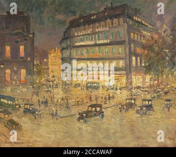 Parigi, Place de l'Opéra, Opéra Garnier. Museo: COLLEZIONE PRIVATA. Autore: Alexey Konstantinovich Korovin. Foto Stock