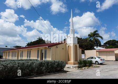 Una casa d'incontro o cappella della Chiesa di Gesù Cristo dei Santi degli ultimi giorni, o Mormoni, a Willemstad, Curacao. Foto Stock