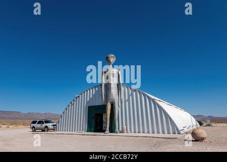 Nevada, 9 AGOSTO 2020 - Vista esterna del Centro Ricerche Alien Foto Stock