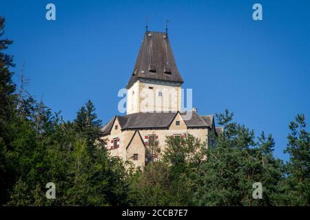 Castello di Ottenstein, Kamptal-Seenweg 620, escursioni nei pressi del lago artificiale di Dobra, Waldviertel, Austria Foto Stock