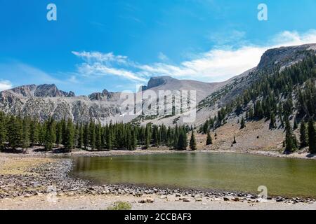 Pomeriggio soleggiata vista del lago Stella al Great Basin National Park, Nevada Foto Stock