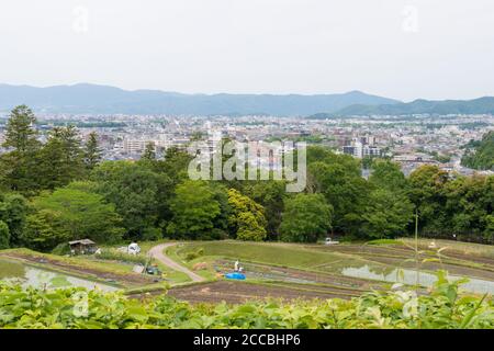 Kyoto, Giappone - Vista panoramica dalla Villa Imperiale Shugakuin (Shugakuin Rikyu) a Kyoto, Giappone. Foto Stock