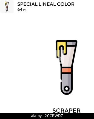 Raschiatore icona colore lineal speciale. Modello di disegno simbolo illustrazione per elemento dell'interfaccia utente Web mobile. Pittogramma moderno a colori perfetto su tratti modificabili. Illustrazione Vettoriale