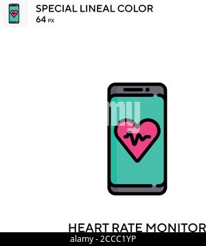 Fascia cardio icona colore lineare speciale. Modello di disegno simbolo illustrazione per elemento dell'interfaccia utente Web mobile. Pittogramma moderno di colore perfetto su editabl Illustrazione Vettoriale