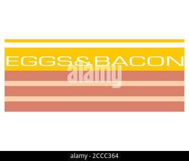 Illustrazione vettoriale di pancetta e uova Illustrazione Vettoriale