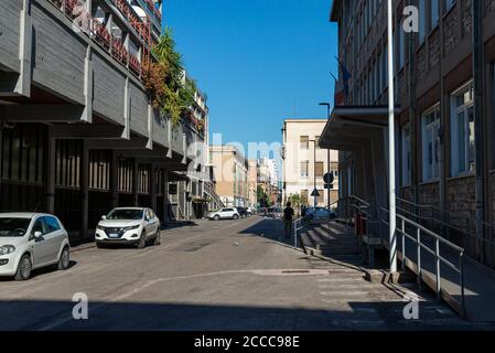 terni, italia agosto 21 2020:Via Aurelio Saffi nei pressi di piazza Valnerina in Terni Foto Stock