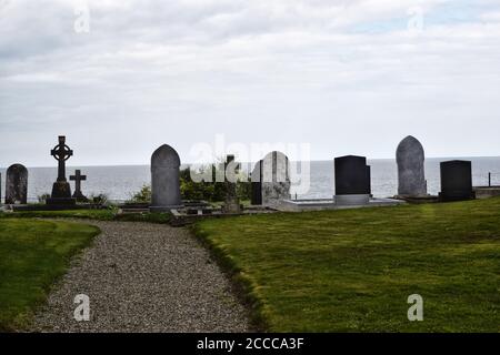 Chiesa d'Irlanda, San Giovanni Evangelista, ardamina, irlanda, cimitero Foto Stock