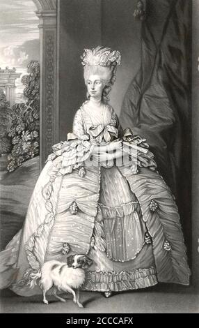 CHARLOTTE DI MECLEMBURGO-STRELITZ (1744-1818) moglie di Giorgio III Foto Stock