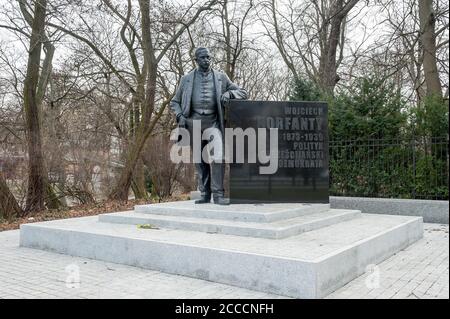 Monumento a Wojciech Korfanty a Varsavia, Polonia Foto Stock