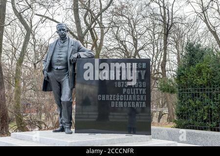 Monumento a Wojciech Korfanty a Varsavia, Polonia Foto Stock