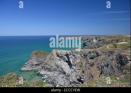 passi bedruthan cornovaglia Foto Stock