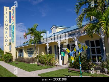 Centro visitatori Islamorada nella contea di Monroe, Florida, Stati Uniti. Composto da Tea Table Key, Matecumbe Key inferiore, Matecumessere Key superiore, Windley Key A. Foto Stock