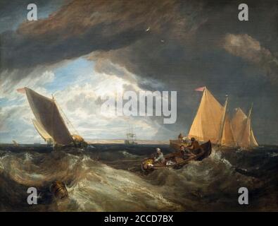 La giunzione del Tamigi e il Medway, JMW Turner, 1807, National Gallery of Art di Washington DC, USA, America del Nord Foto Stock