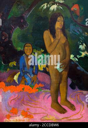 Parau na te Varua ino, parole del Diavolo, Paul Gauguin, 1892, National Gallery of Art di Washington DC, USA, America del Nord Foto Stock