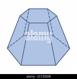 Piramide esagonale troncata Illustrazione Vettoriale