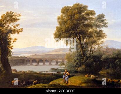 Paesaggio con Apollo e mercurio, Claude Lorrain, 1655, National Gallery of Art di Washington DC, USA, America del Nord Foto Stock