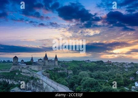 Kamianets-Podilskyi (Kamyanets-Podilsky, Kamynets), Castello di Khmelnytskyi Oblast, Ucraina Foto Stock