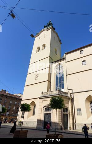 Lviv (Lwew, Lemberg), Arcidiocesi Basilica dell'Assunzione della Beata Vergine Maria (Cattedrale Latina) a Lviv Oblast, Ucraina Foto Stock