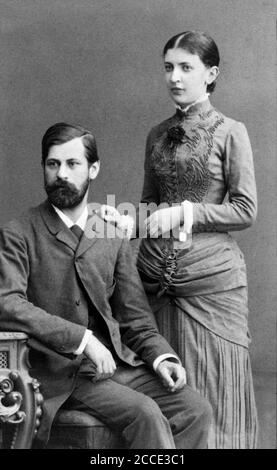 Sigmund Freud e sua moglie Martha (Bernays), giugno 1885 Foto Stock