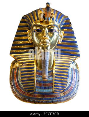 La maschera di Tutankhamon; c. 1327 A.C.; Foto Stock