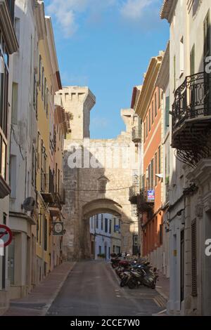 Portal de Sant Roc, Mao, Mahon, Minorca Foto Stock