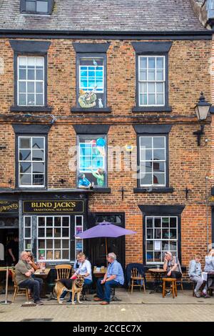 Pub a Knaresborough, Yorkshire, Inghilterra Foto Stock