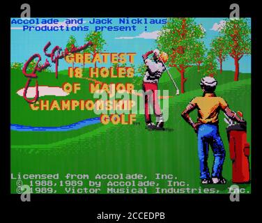 Jack Nicklaus 'più grande 18 buche di Major Championship Golf - PC Engine Videogame - solo per uso editoriale Foto Stock