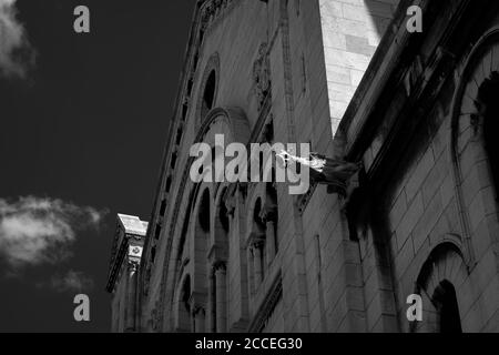 Parigi, Francia, Europa, Montmartre, Sacro cuore, Bianco e Nero, Belle Arti, Foto Stock