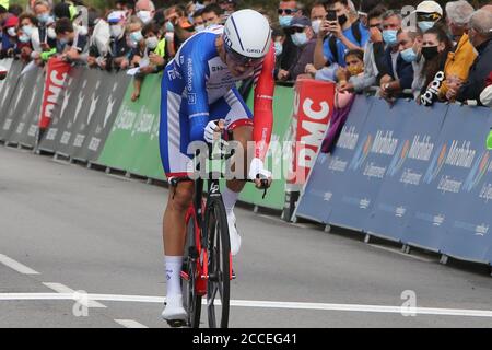 Grand-Champ, Francia. 21 agosto 2020. Hugo Page in Groupama - FDJ durante il campionato francese 2020, Men's Elite Time Trial, il 21 agosto 2020 a Grand-Champ, Francia - Foto Laurent Lairys / MAXPPP Credit: Laurent Lairys/Agence Locevaphotos/Alamy Live News Foto Stock