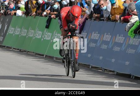 Grand-Champ, Francia. 21 agosto 2020. Thibault Guernalec Team Arkea - Samsic durante il campionato francese 2020, Men's Elite Time Trial, il 21 agosto 2020 a Grand-Champ, Francia - Foto Laurent Lairys / MAXPPP Credit: Laurent Lairys/Agence Locevaphotos/Alamy Live News Foto Stock