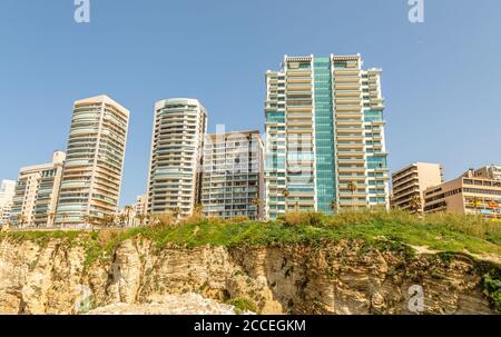 Beirut City Living Blocks and Buildings, Beirut, Libano Foto Stock