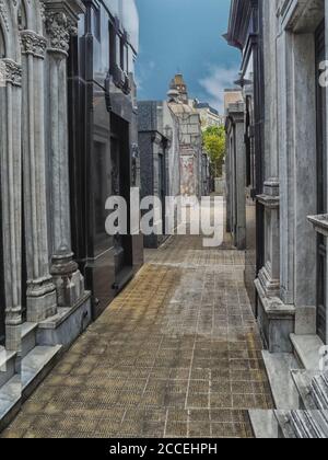 La Recoleta Cimitero Spagnolo: Cementerio de la Recoleta , un cimitero a Buenos Aires, Argentina. Foto Stock