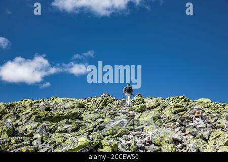 Salita alla cima del Muen nel Parco Nazionale di Rondane, Norvegia Foto Stock