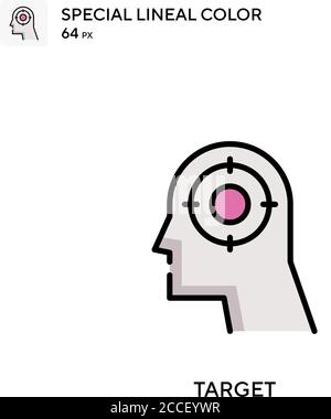 Icona colore lineare speciale target. Modello di disegno simbolo illustrazione per elemento dell'interfaccia utente Web mobile. Illustrazione Vettoriale
