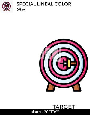 Icona colore lineare speciale target. Modello di disegno simbolo illustrazione per elemento dell'interfaccia utente Web mobile. Illustrazione Vettoriale