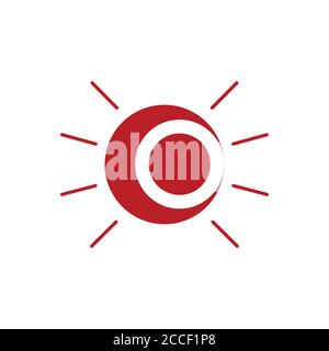 lettera c semplice pulsante lucido vettore logo Illustrazione Vettoriale