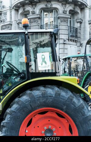 Spagna, Granada, centro, Traktorada, dimostrazione di agricoltori e agricoltori per prezzi equi Foto Stock