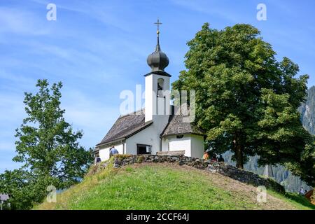 Austria, Montafon, Gaschurn, Cappella Maria nella neve. Foto Stock