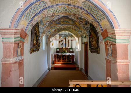 Austria, Montafon, Gaschurn, Cappella Maria nella neve. Foto Stock