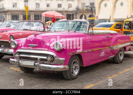 Vintage Chevrolet, Cuba taxi, parcheggiato Foto Stock