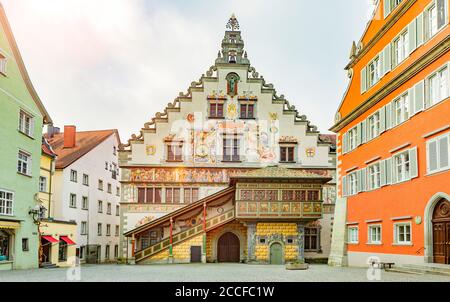 Vecchio municipio di Lindau sul lago di Costanza Foto Stock