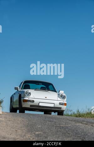 Breuberg, Hessen, Germania, Porsche 911 tipo 964, Carrera 2 Targa, anno 1991, 250 cv, 3600 ccm. Foto Stock