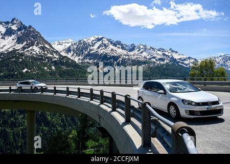 Passport, Gottardo Pass, Svizzera Foto Stock