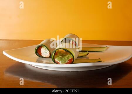 ZUCCHINE VEGETARIANE LASAGNE, SENZA GLUTINE Foto Stock