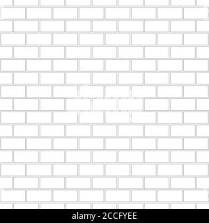 Motivo senza giunture per muratura. Aspetto semplice del collegamento Brick Header. Design tradizionale in muratura. Illustrazione vettoriale monocromatica senza interruzioni. Illustrazione Vettoriale