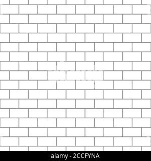 Motivo senza giunture per muratura. Aspetto semplice del collegamento Brick Header. Design tradizionale in muratura. Illustrazione vettoriale monocromatica senza interruzioni. Illustrazione Vettoriale