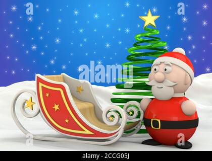 Personaggio Babbo Natale - 3D Foto Stock