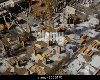 vista dall'alto del cantiere Foto Stock