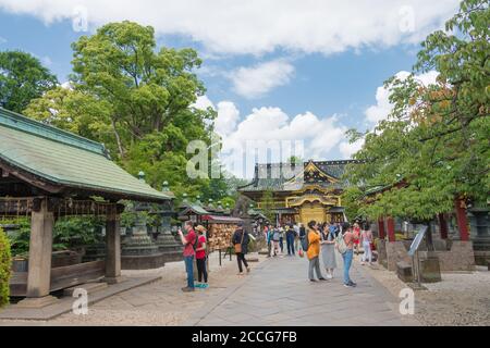 Santuario di Ueno Toshogu al Parco Ueno di Tokyo, Giappone. Questo santuario fu fondato nel 1627 e fu costruito in onore di Tokugawa Ieyasu. Foto Stock